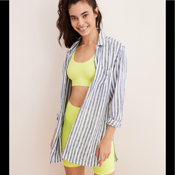 Aerie striped beach button down shirt - Picture 2 of 8